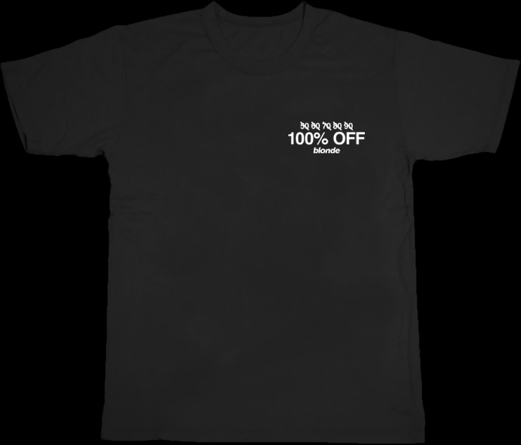 100% Off Blonde T-Shirt (Front)