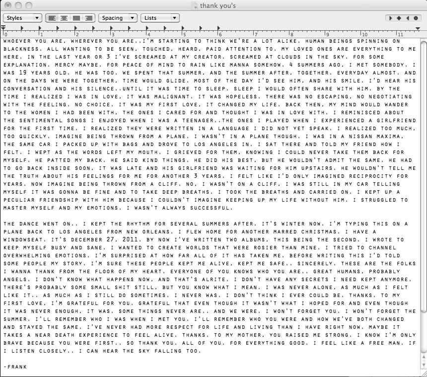 Tumblr Open Letter about Frank Ocean's sexuality, introducing Channel Orange.png