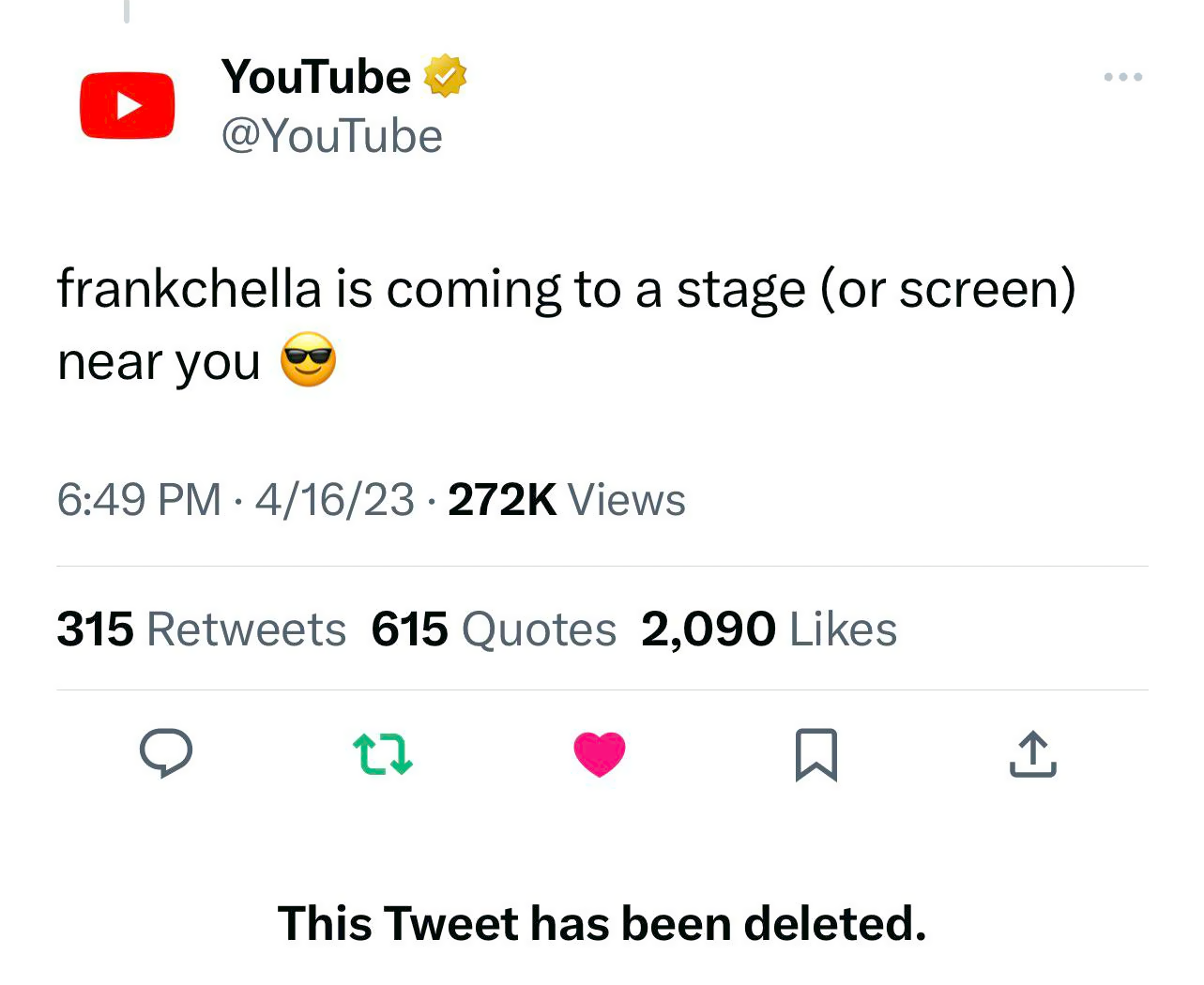 Frankchella is coming to a stage (or screen) near you.
