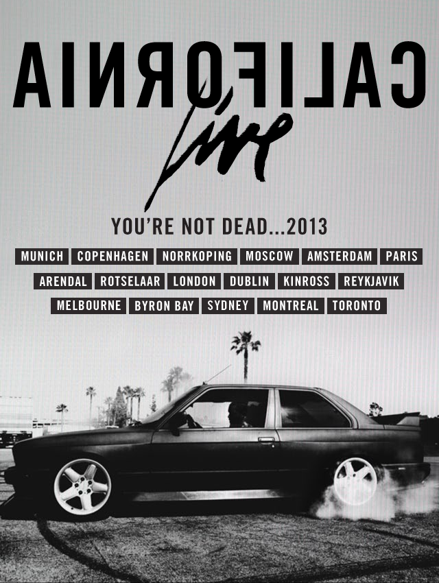 California Live, You're Not Dead Tour Poster 2013 - Tour Dates 3x4 Original.png