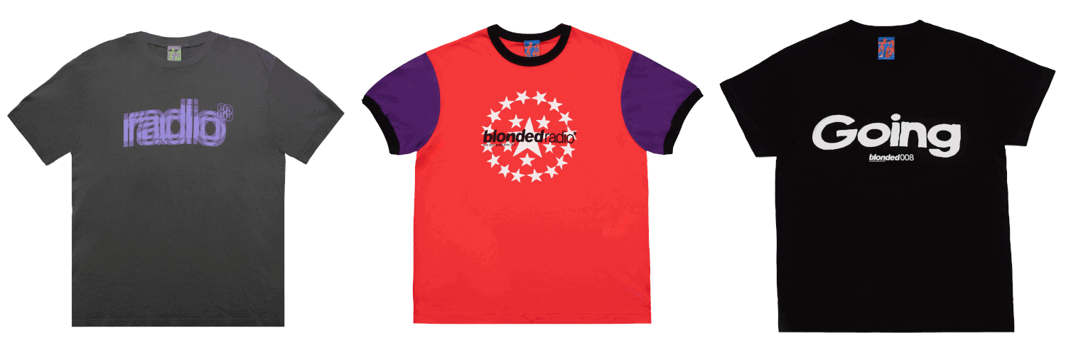 Animation scrolling through each Tshirt design and color way.