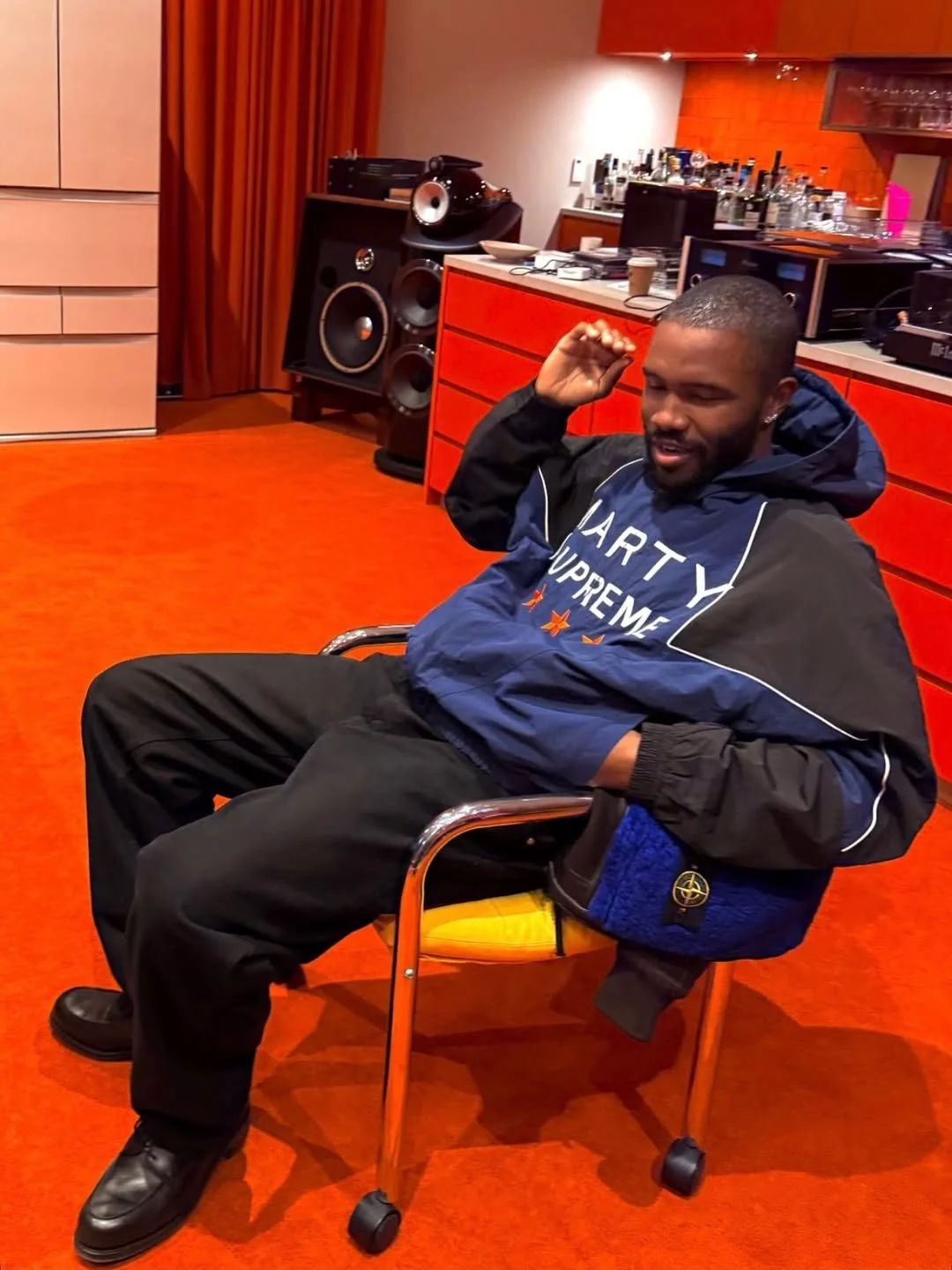 Frank Ocean models ‘Marty Supreme’ jacket on Timothée Chalamet’s Instagram