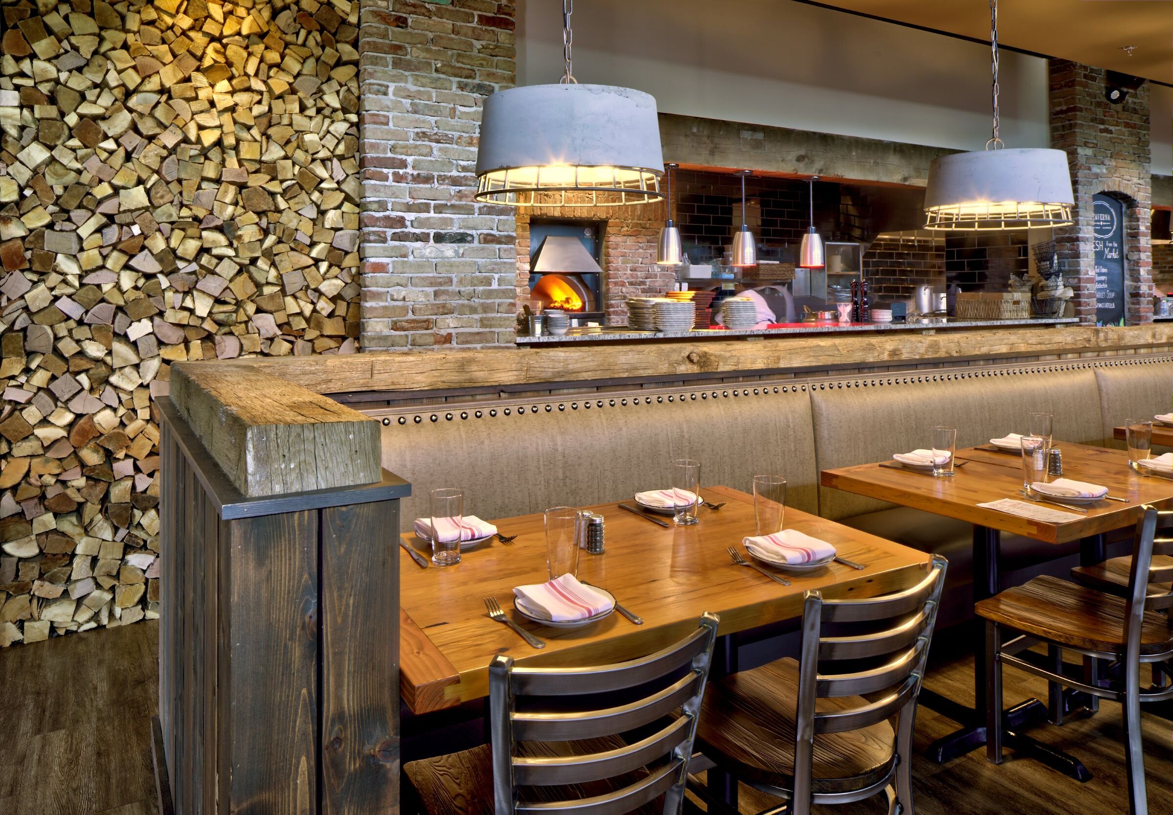 Taverna Restaurant Silverside Road Feature wood wall MOBAC INC .jpg