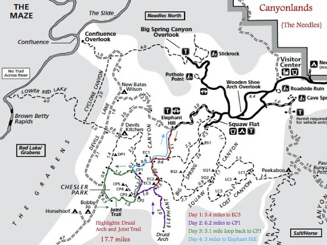 I got this image from http://somewhimsicalsonglyric.blogspot.com/. We did the same route except in 3 days. 