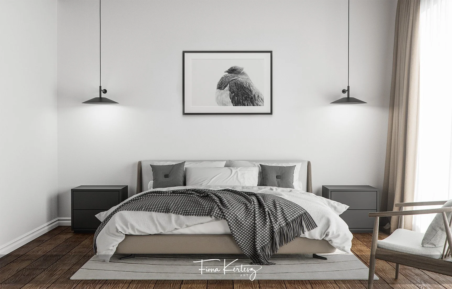 Kereru mockup print Fiona Kertesz Art wildlife pet portrait artist.jpg