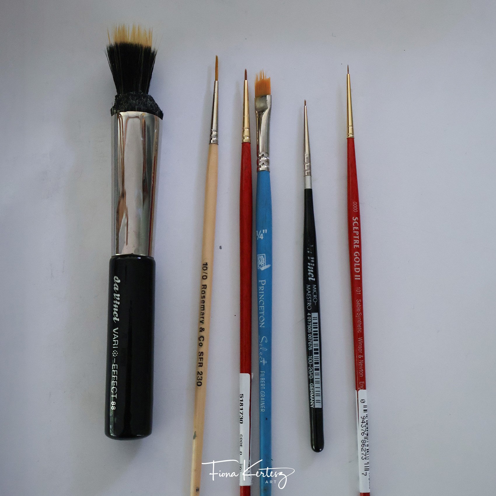 Some of my small detail paint brushes