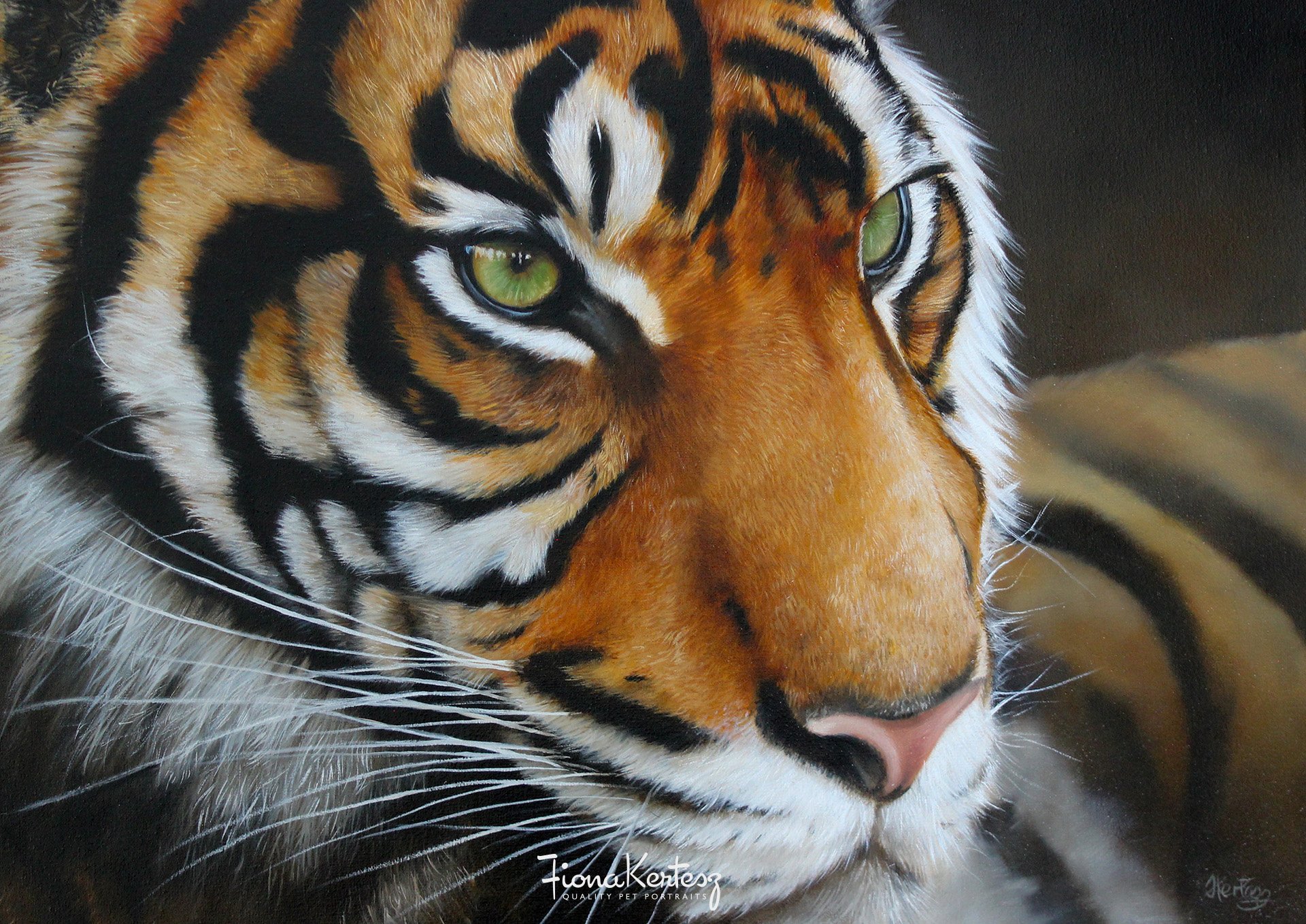I See You - Sumatran Tiger - Original Oil on Canvas Painting