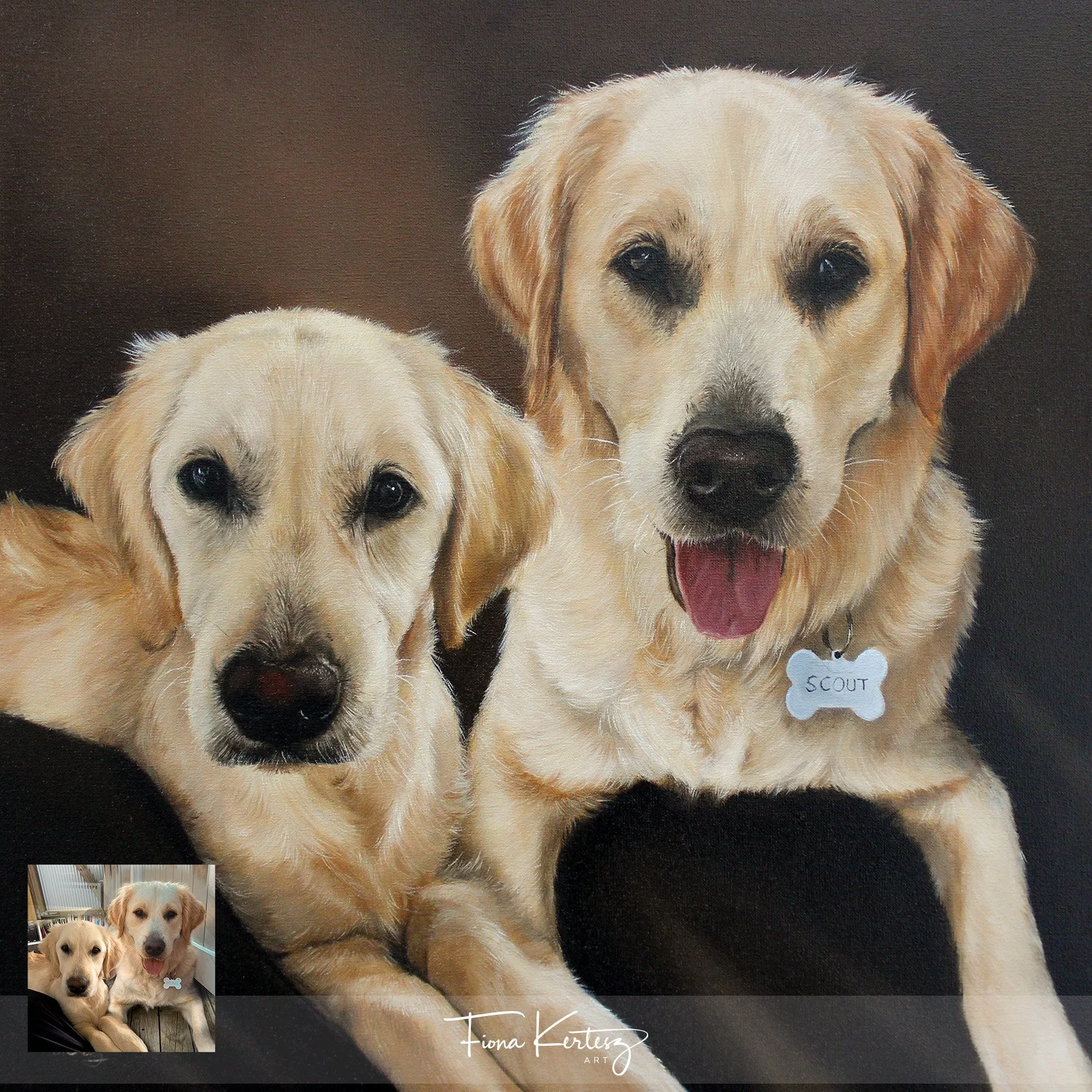 Wynnie & Scout 14 x 14"