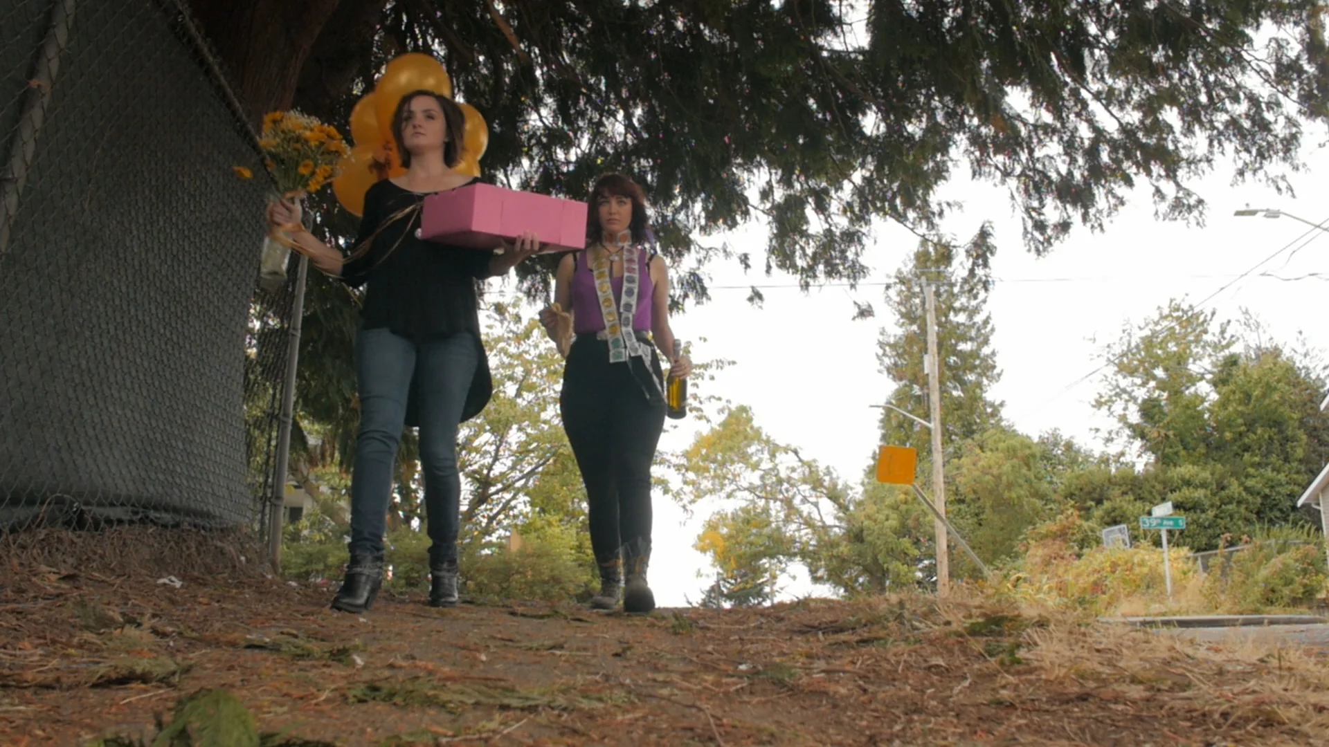 Scene from Partygoers, 2016. Skyler Gahley and Cristina Mrx