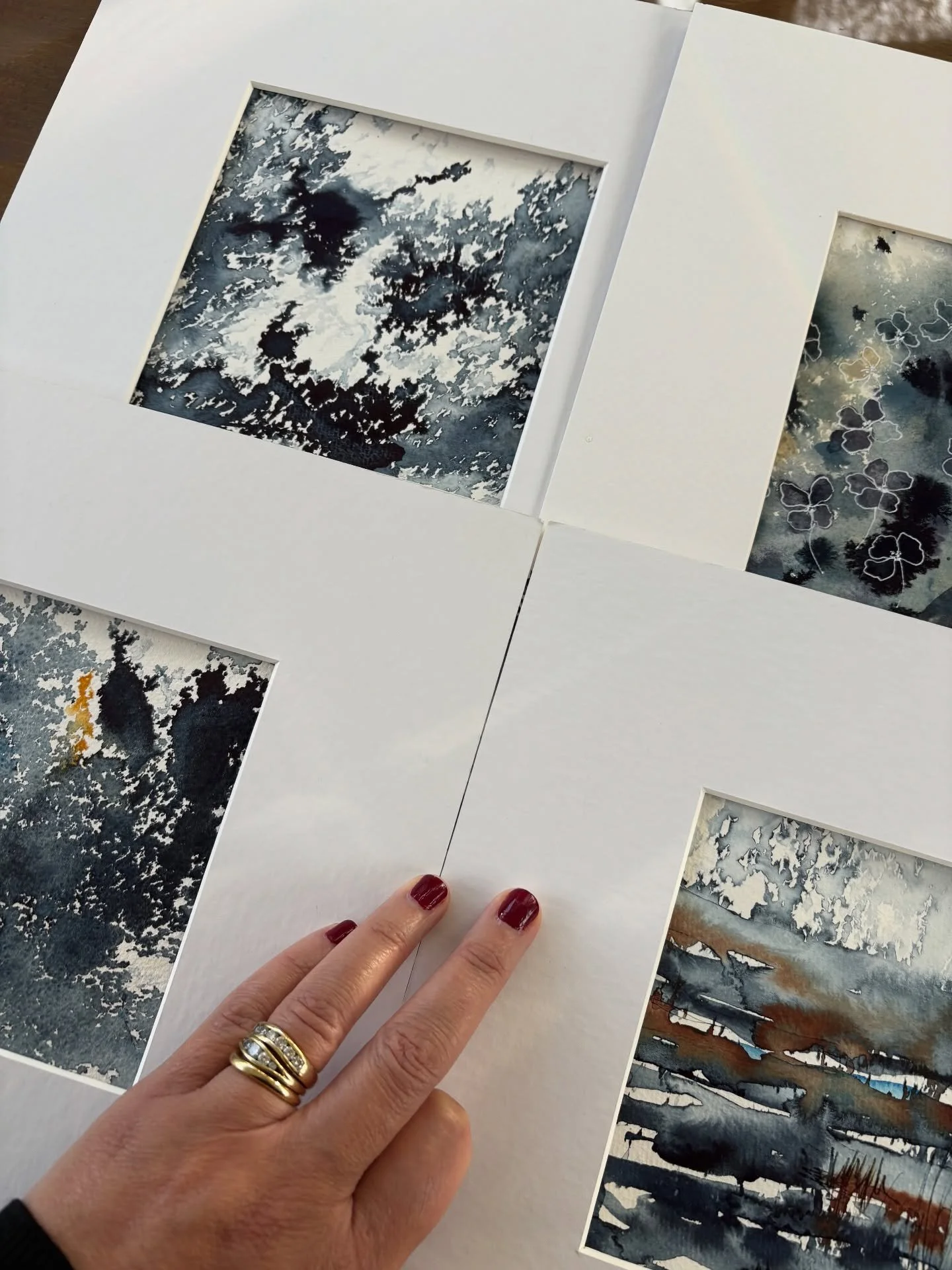 Working on something new and a bit different lately ✨

These little pieces are full of texture, layers and calm tones &mdash; I&rsquo;ve really loved getting lost in them. They&rsquo;ll be available to buy soon, just adding a few finishing touches 🤍