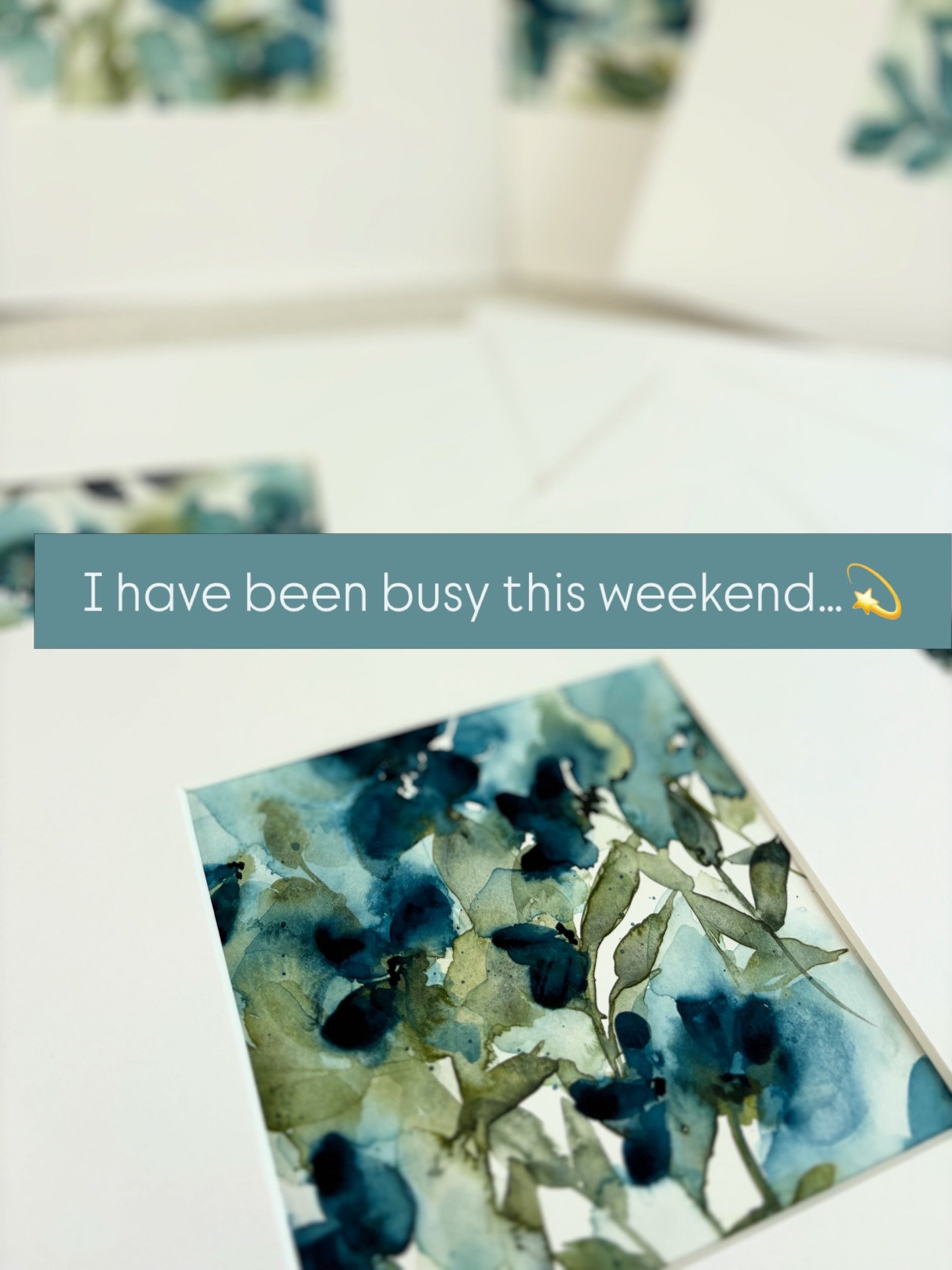 It&rsquo;s been a busy old weekend, curating, mounting art, updating website in preparation for my latest mini launch of new work 💙

If you would like to get access first please sign up to my little newsletter via my bio link 💫

I&rsquo;m excited a