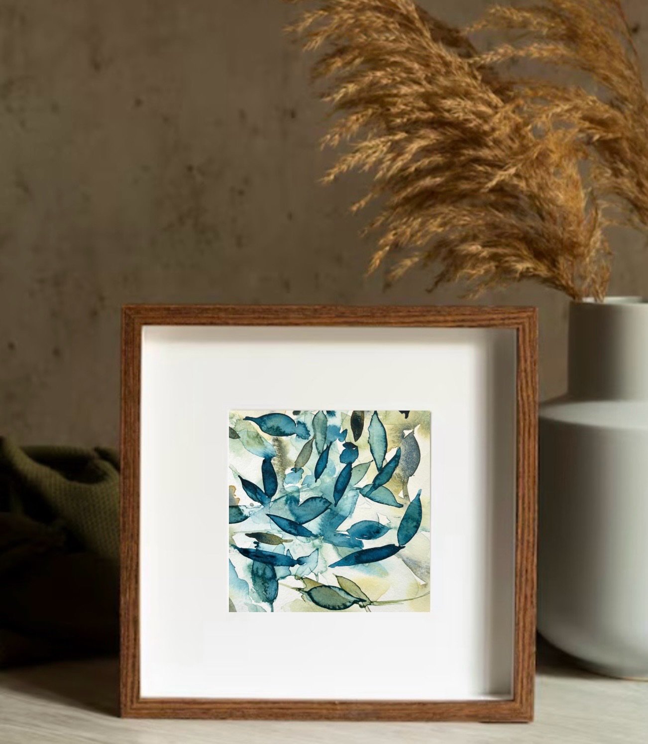 Gathering Quietly

The second painting in this collection emerged from a fascination with the way nature gathers itself &mdash; leaves carried by water, drifting together before slowly parting again.

Layers of translucent blues and soft greens overl