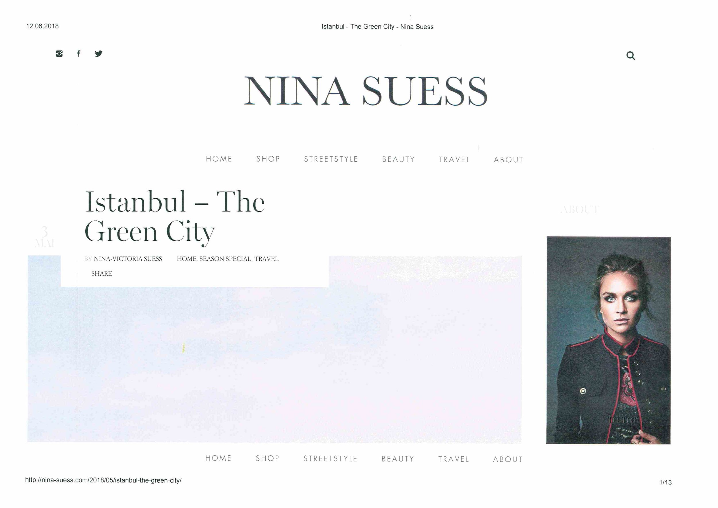 Nina Sues - Istanbul The Green City - May 2018