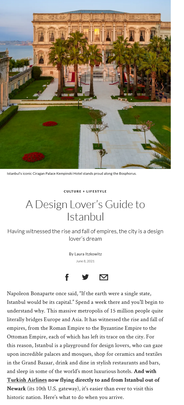 A Design Lover’s Guide to Istanbul