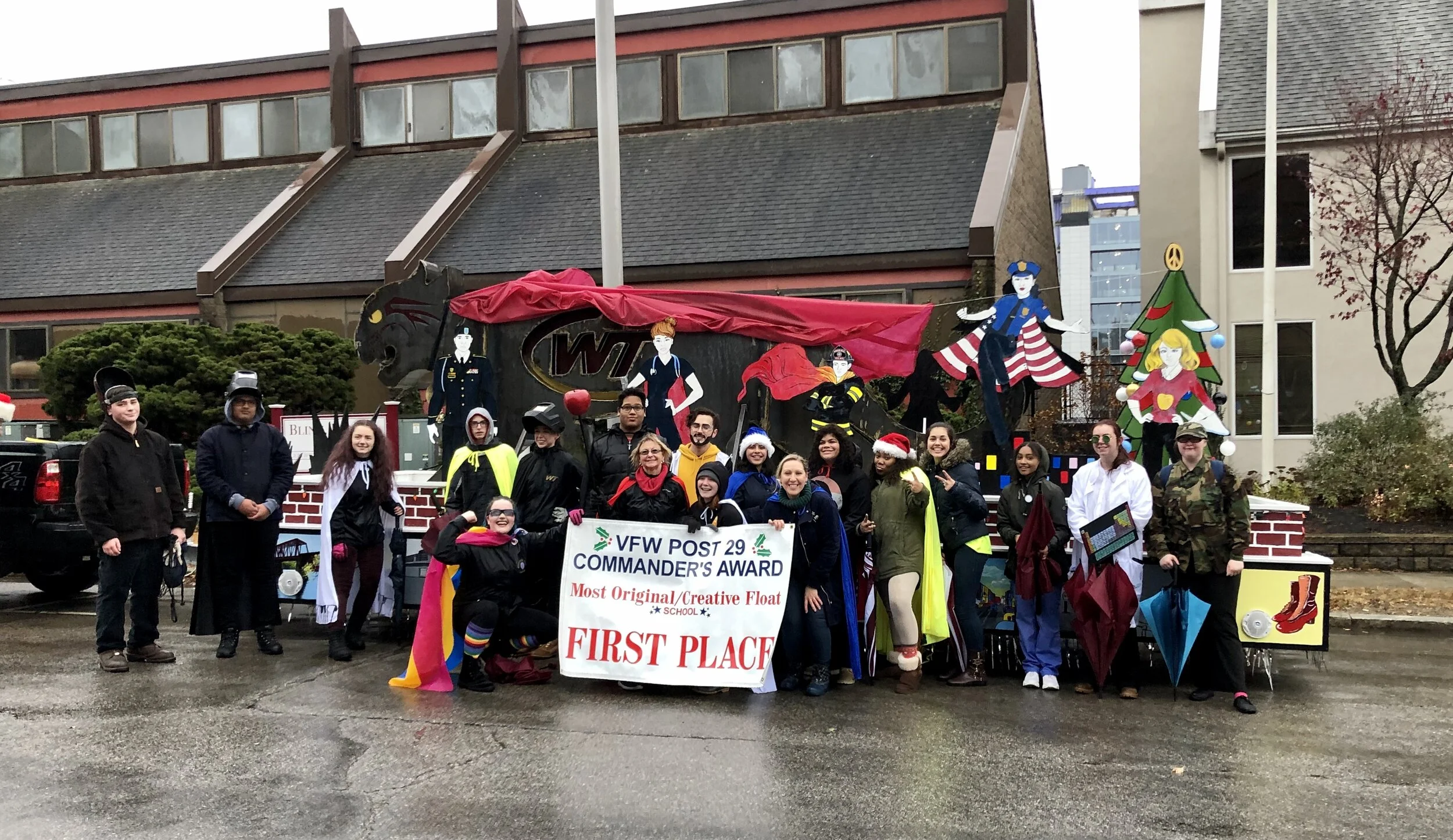 Whittier float wins First Place in Haverhill VFW Santa Parade