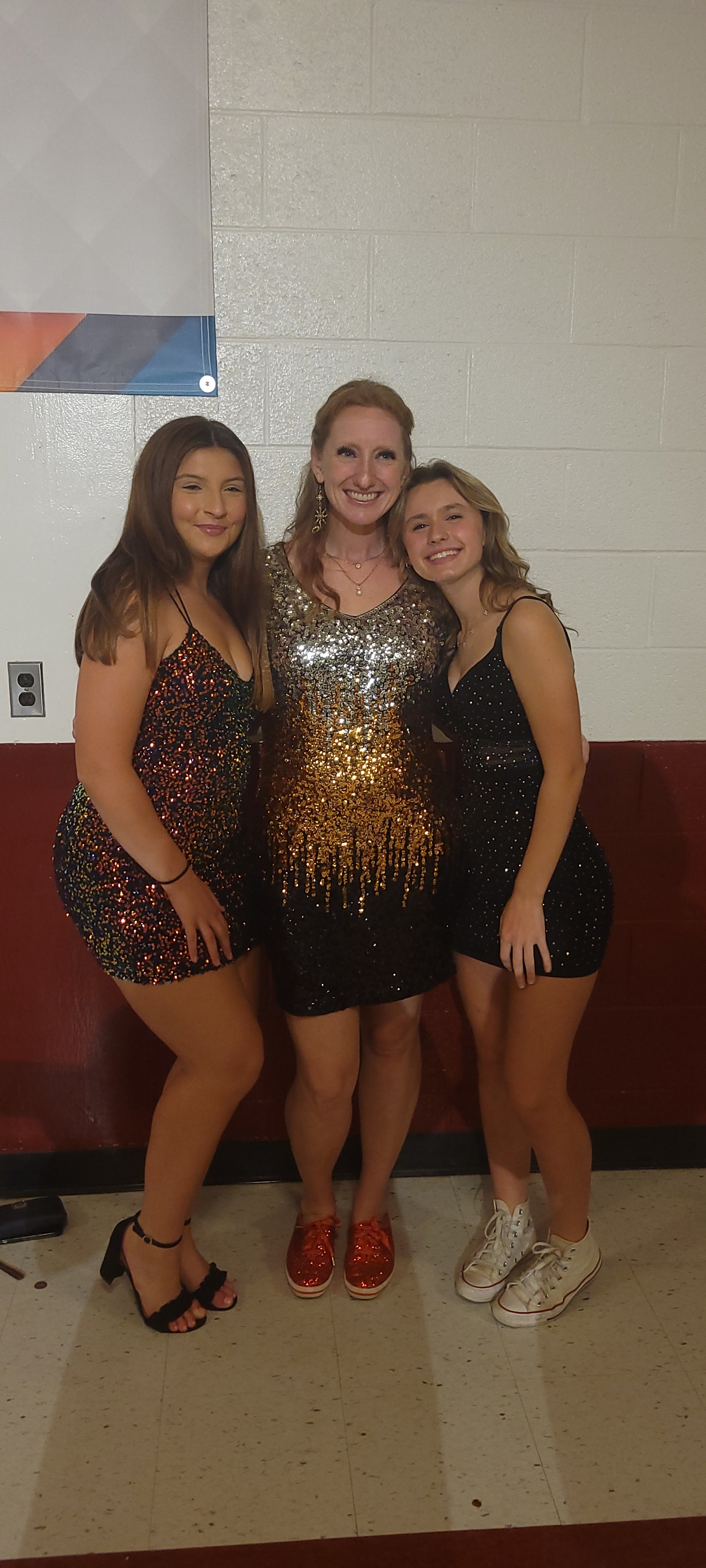  Seniors Carli Hatch and Emily Ceder with Student Government Advisor Miss Devenney 