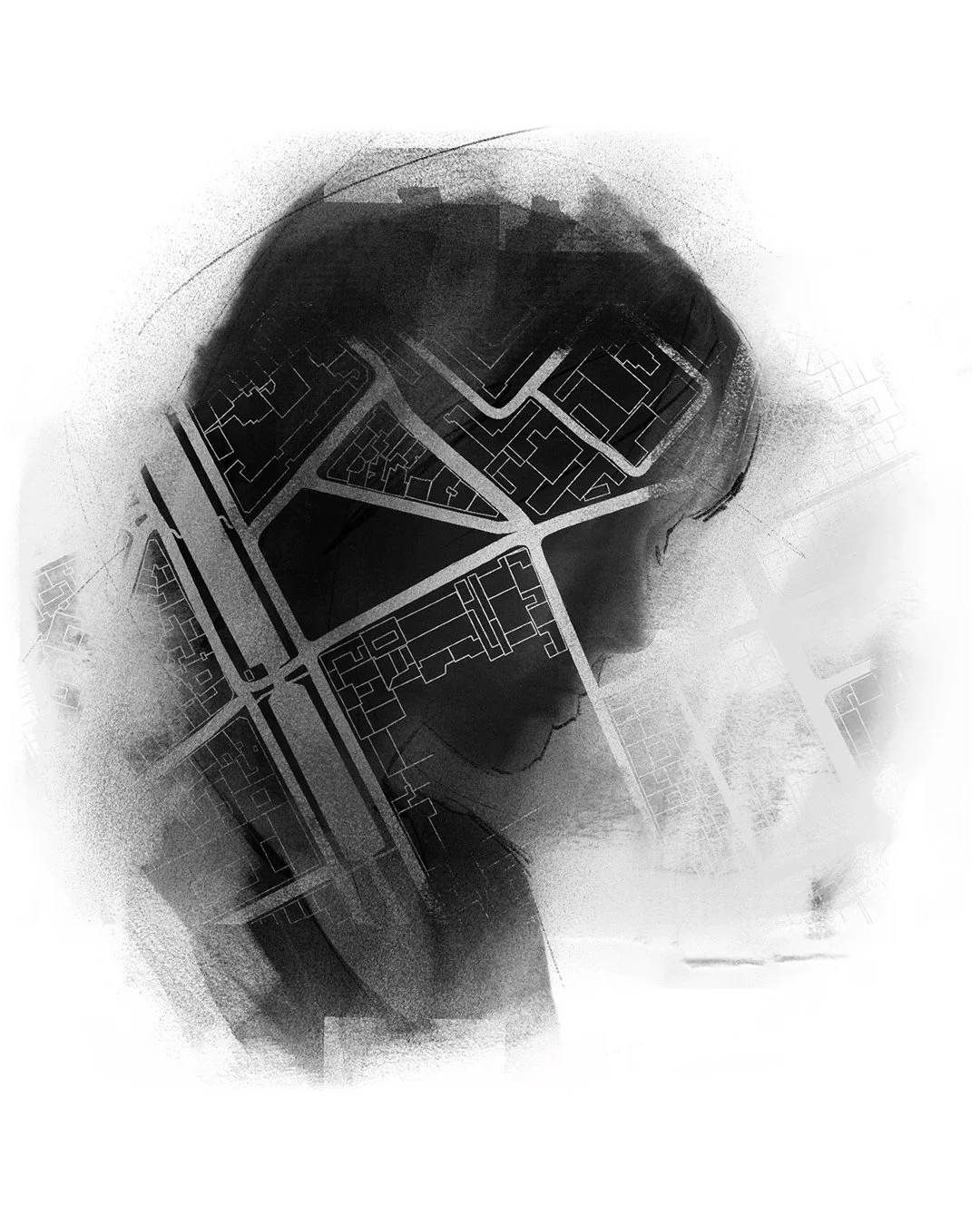    “Hommage aux 132 victimes des attentats du 13 novembre”    Fusain, crayon de papier, collage numérique. Couverture événementielle. Article.   Le Figaro  