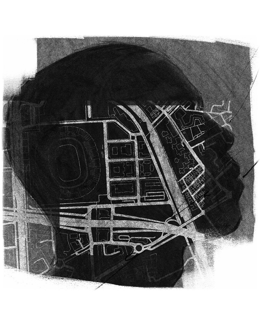    “Hommage aux 132 victimes des attentats du 13 novembre”    Fusain, crayon de papier, collage numérique. Couverture événementielle. Article.   Le Figaro  