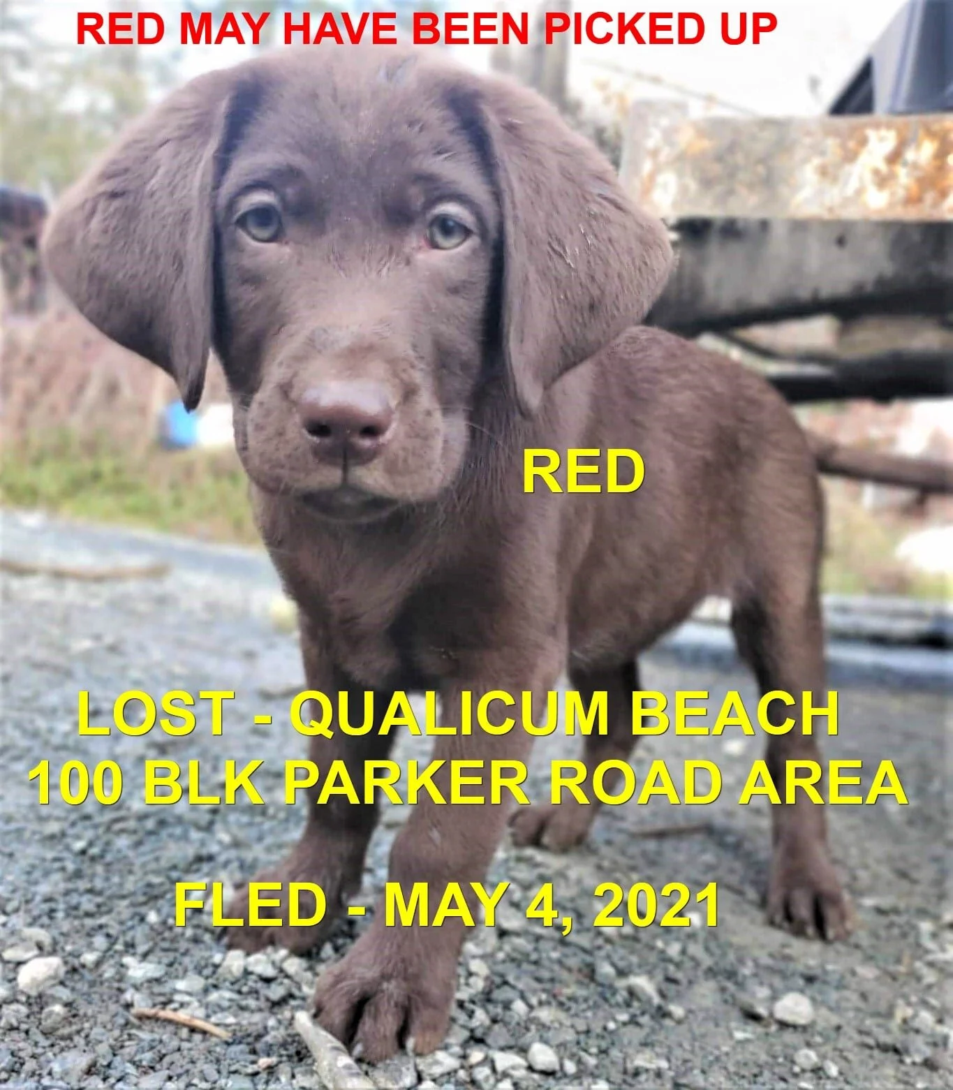 HAPPY ENDING - QUALICUM BEACH - RED -MAY 4, 2021