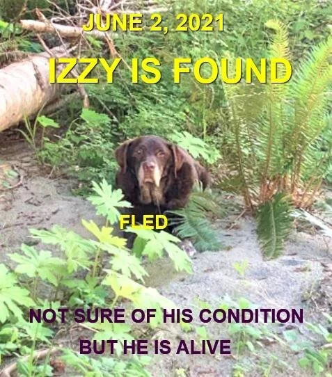 VERY HAPPY ENDINGS - CHEMAINUS BC - IZZY - JUNE 2, 2021