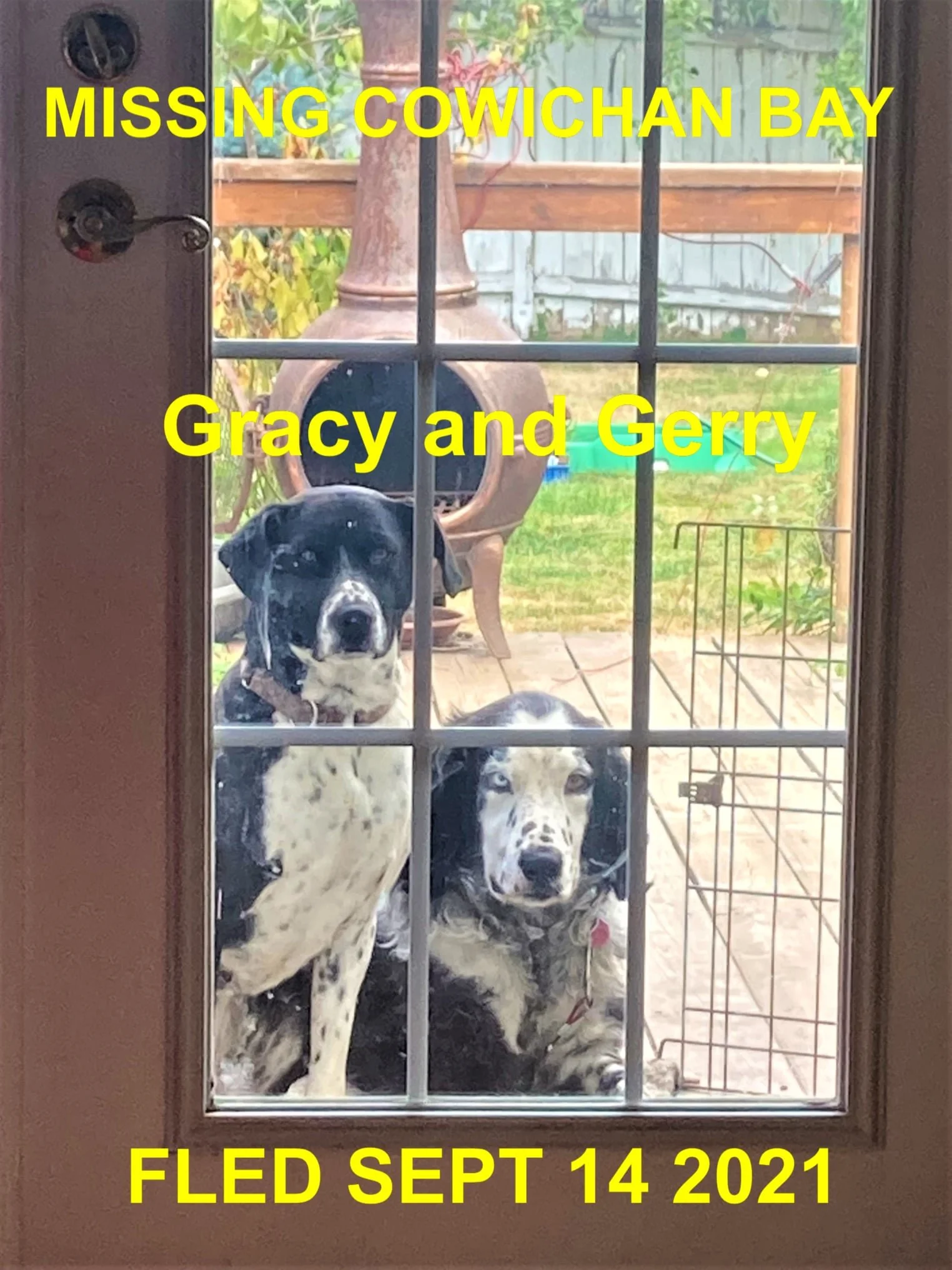 HAPPY ENDINGS X 2 - COWICHAN BAY BC. - GRACY &amp; GERRY - SEPT. 14, 2021