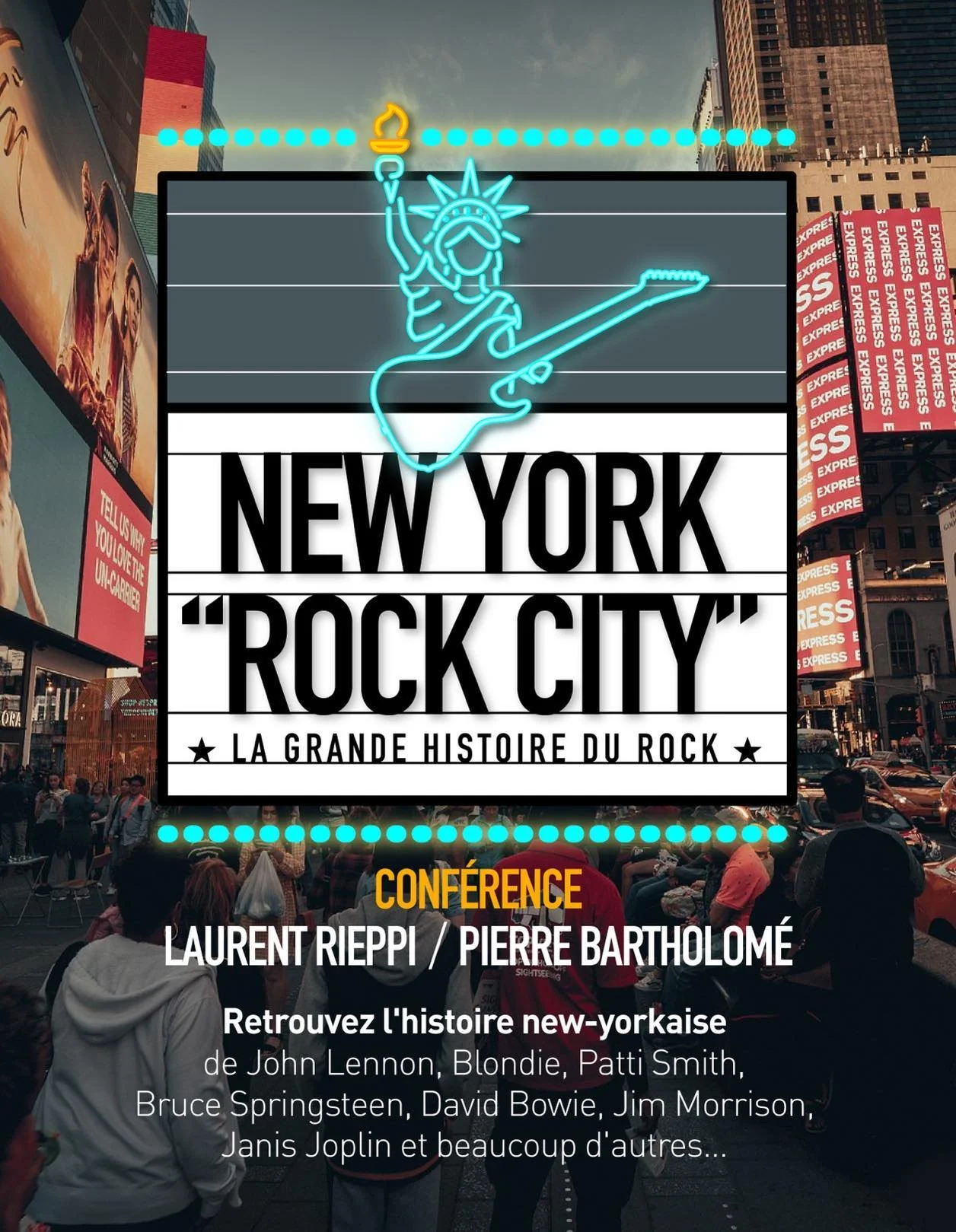 New York "Rock City" -conférence de Laurent Rieppi et Pierre Bartholomé