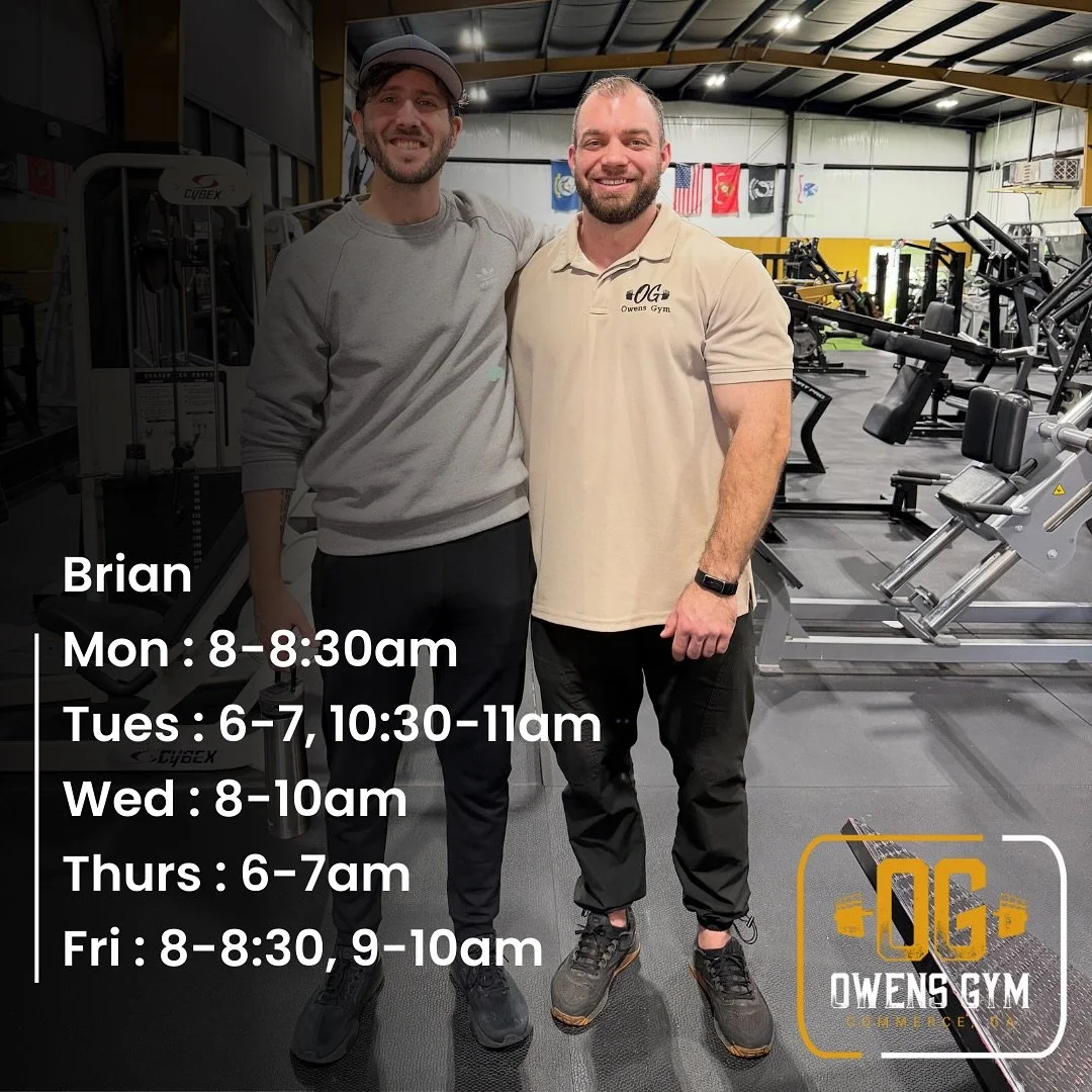 Your fitness journey starts now. Personal training availability is open 🔥

Stop in or DM us for more info!

#owensgymofcommerce #personaltraining
