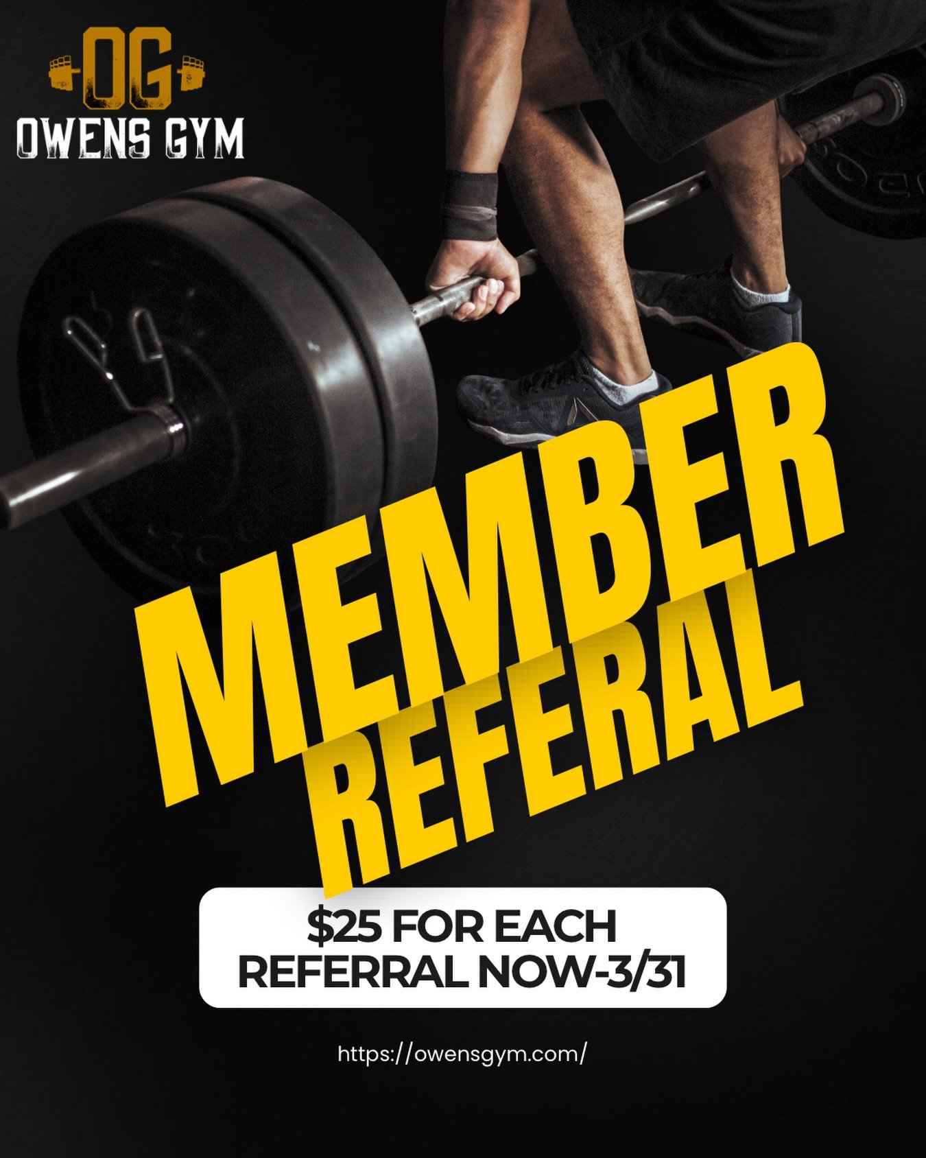Bring a friend, get rewarded 💪🔥

Now through 3/31, when you refer someone and they sign up for our Full Commitment Plan or a 1-Year Paid in Full membership, you&rsquo;ll score $25 CASH 💸

It&rsquo;s simple:
✔️ Tell your friend to drop your name at