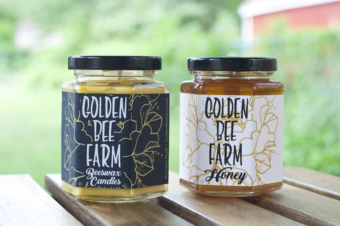 Golden Bee Farm Oxford Michigan Beekeeper organic raw honey Beeswax candles pure honey Michigan Honey.jpg