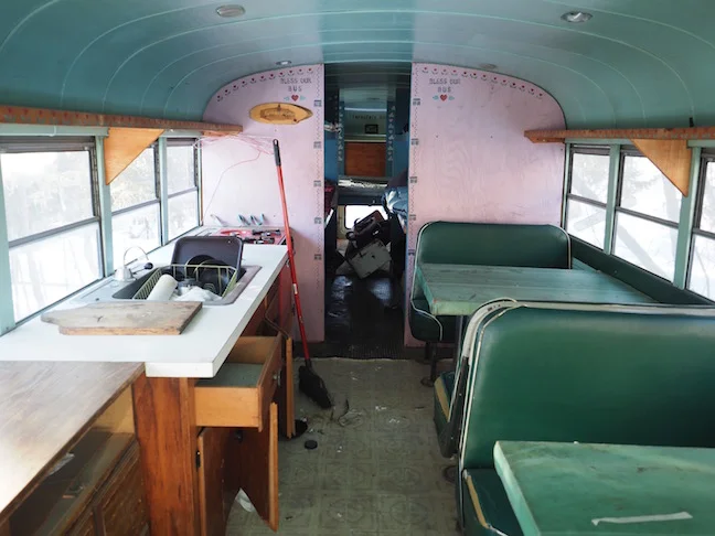 The abandoned the bus with the rest of the property.