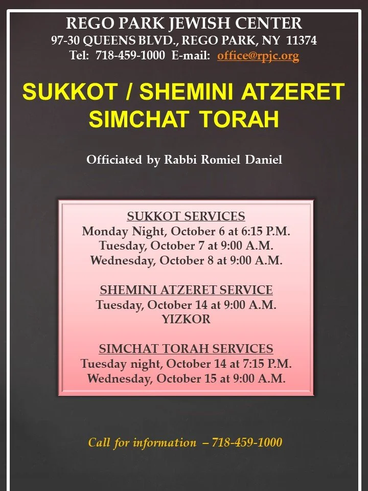 Sukkot Services
