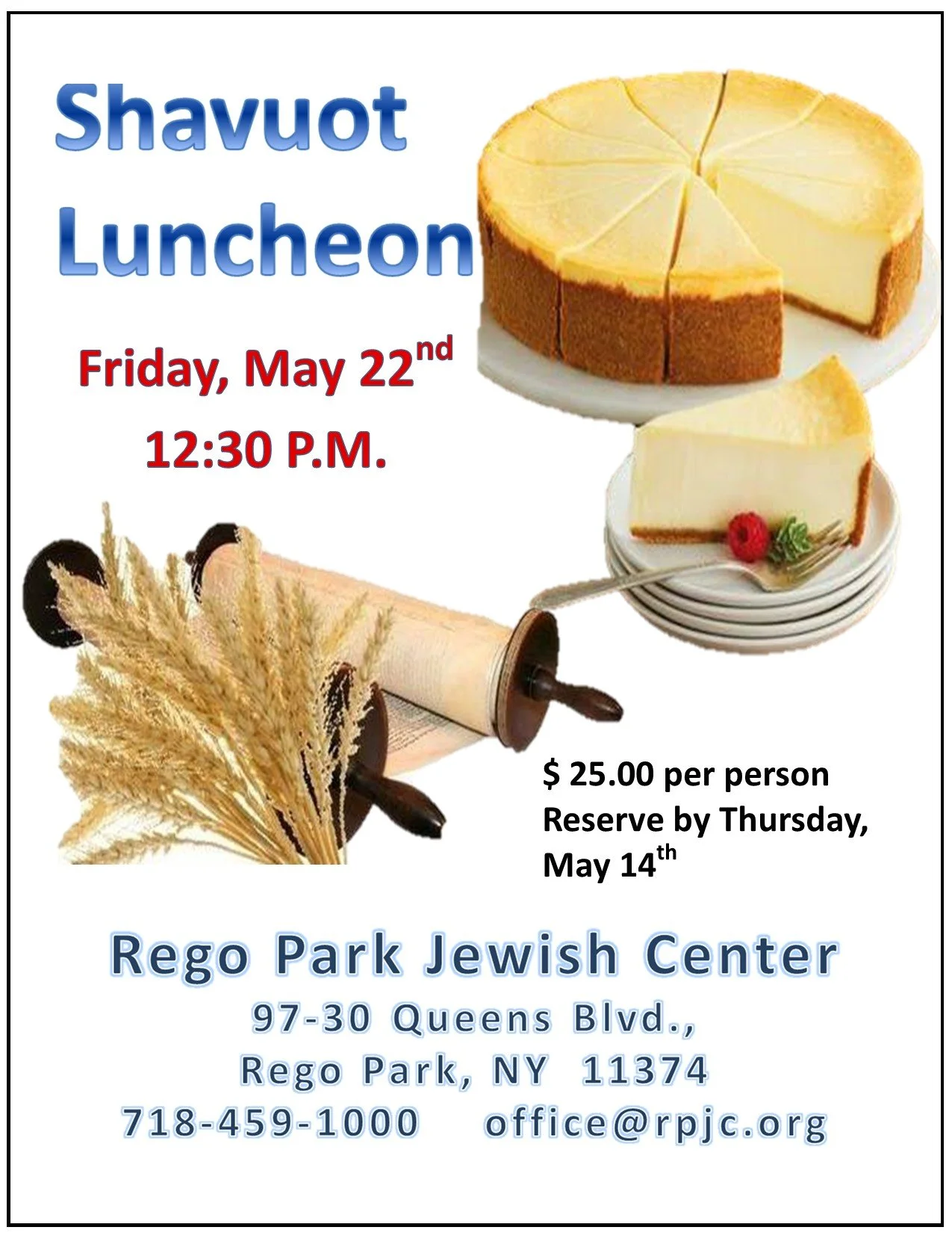 Shavuot Luncheon