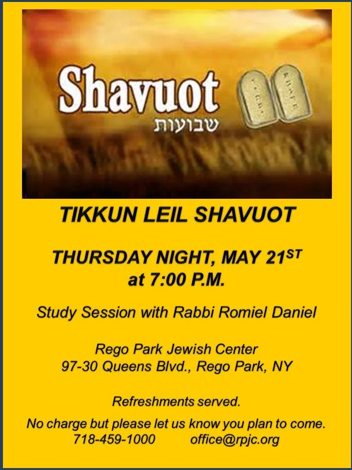 Tikkun Leil Shavuot - Torah Study Session