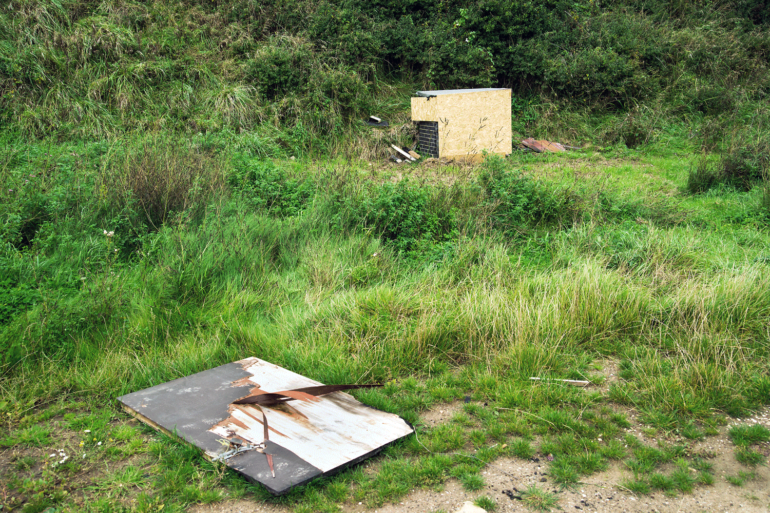 Discarded Board and Structure, Near Scalby Mills, North Bay