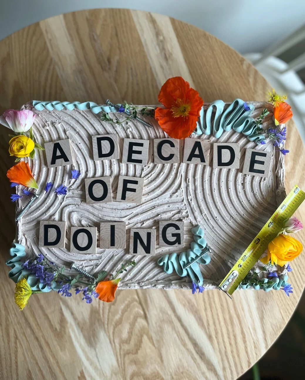 happy 10th @stationnorthtoollibrary! what a gem of a resource in our city. ty for accepting a cake you did not ask for AND letting me put some screws on it. ❤️🛠️