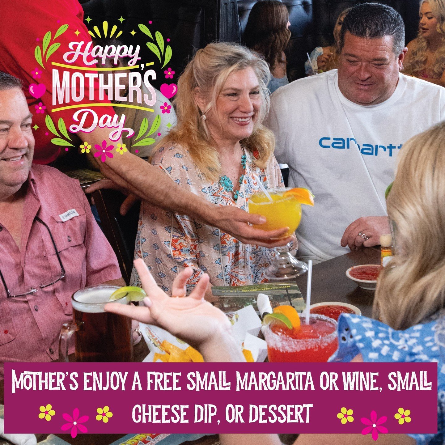 Come celebrate #MothersDay with us this Sunday and treat mom to a free item on us 💐 (See caption for details) 

Happy Mother&rsquo;s Day to our Pepper&rsquo;s familia! 🩷