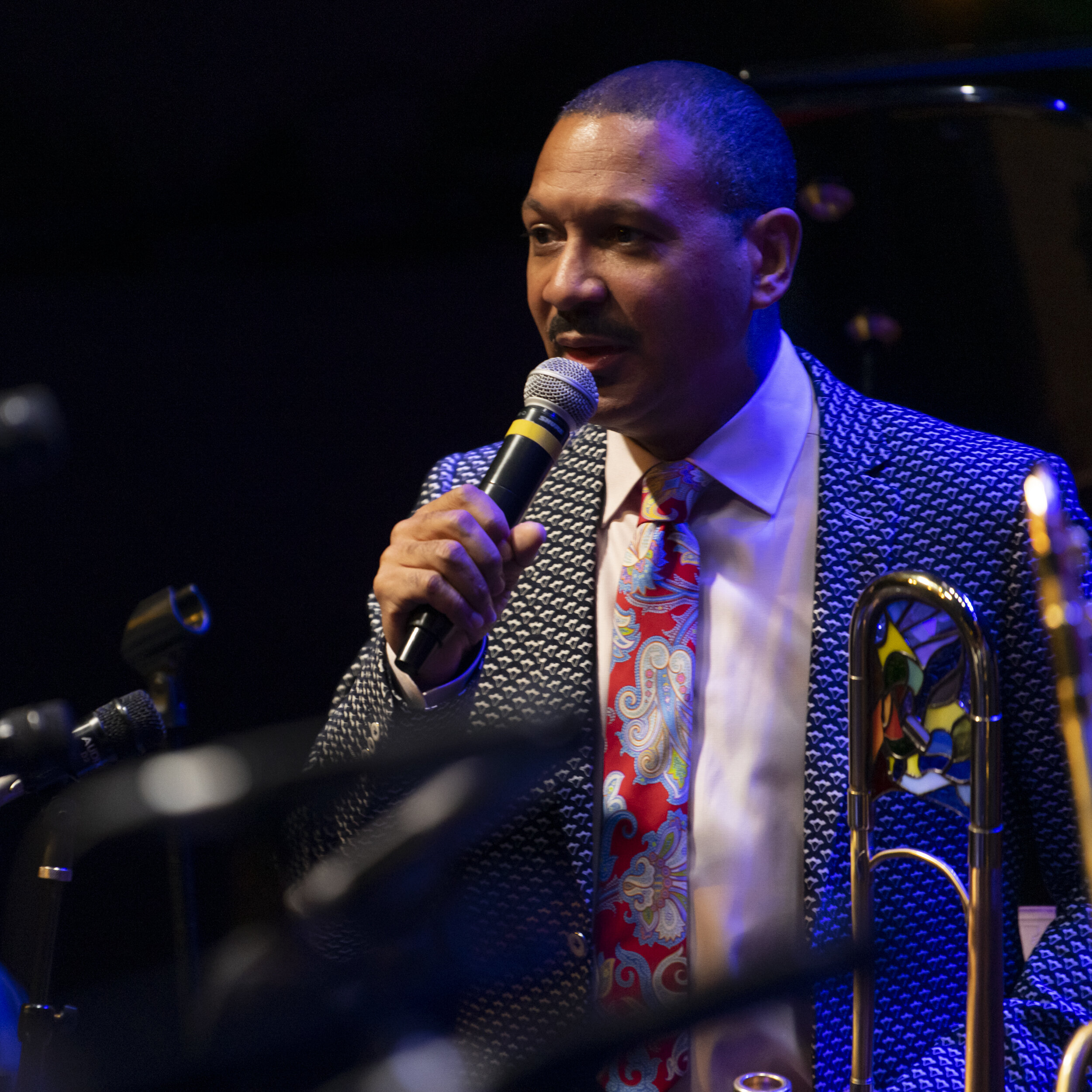  Delfeayo Marsalis &amp; the Uptown Jazz Orchestra at the Park Theatre  Friday October 18, 2019  Photo by Keith Levit 