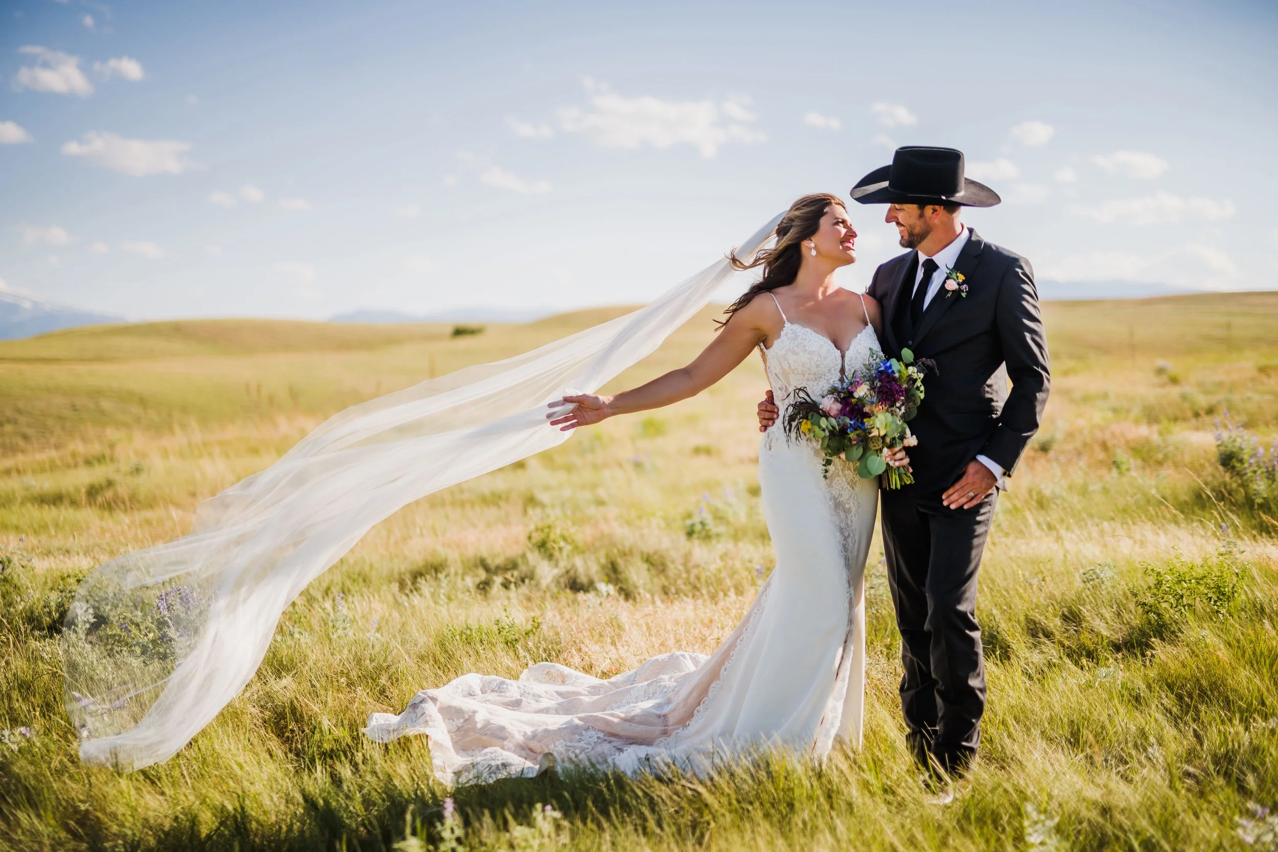 Early Summer Montana Wildflower Wedding