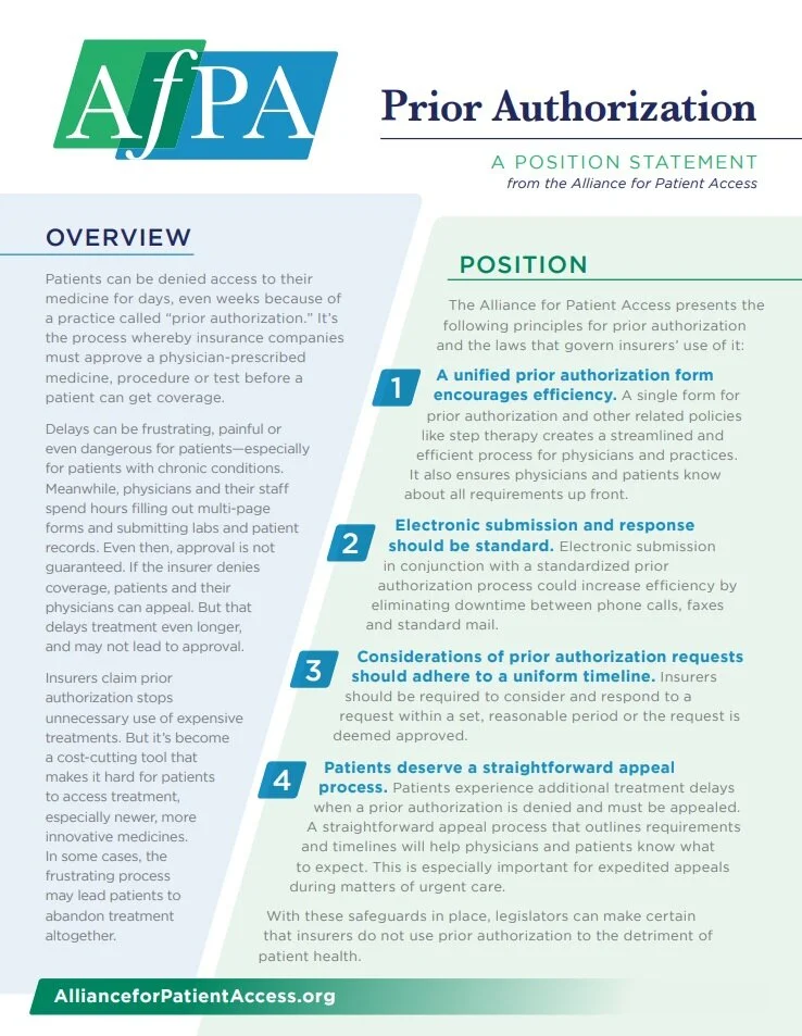 Prior Authorization: A Position Statement