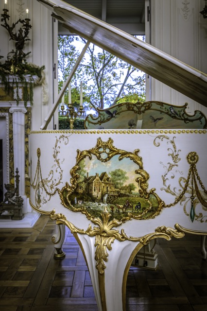 close up of painted piano