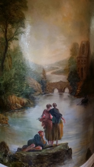 a scene found in a hallway mural