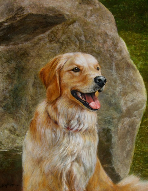 Golden Retriever Portrait by Jennifer Chapman