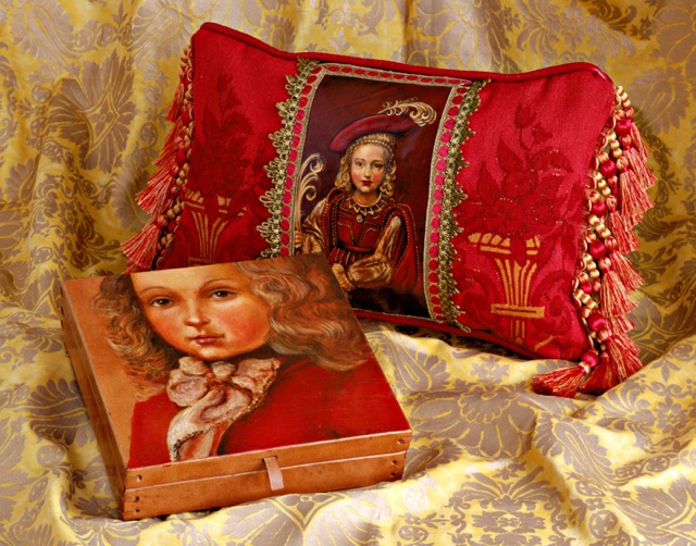 Young Boy Pillow and Box from the Masterpiece Collection by Jennifer Chapman