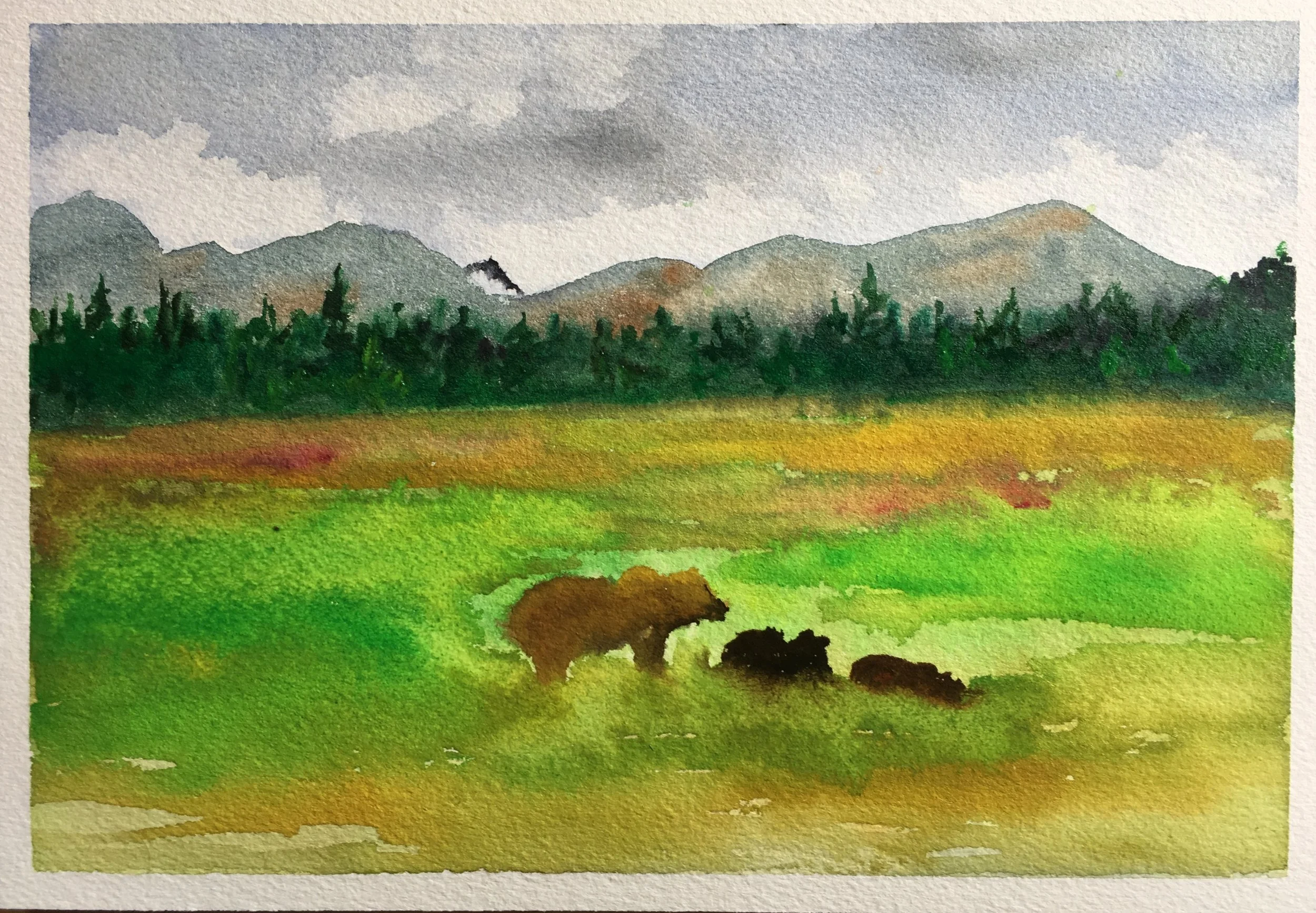 #120 - Mother Bear with Spring Cubs