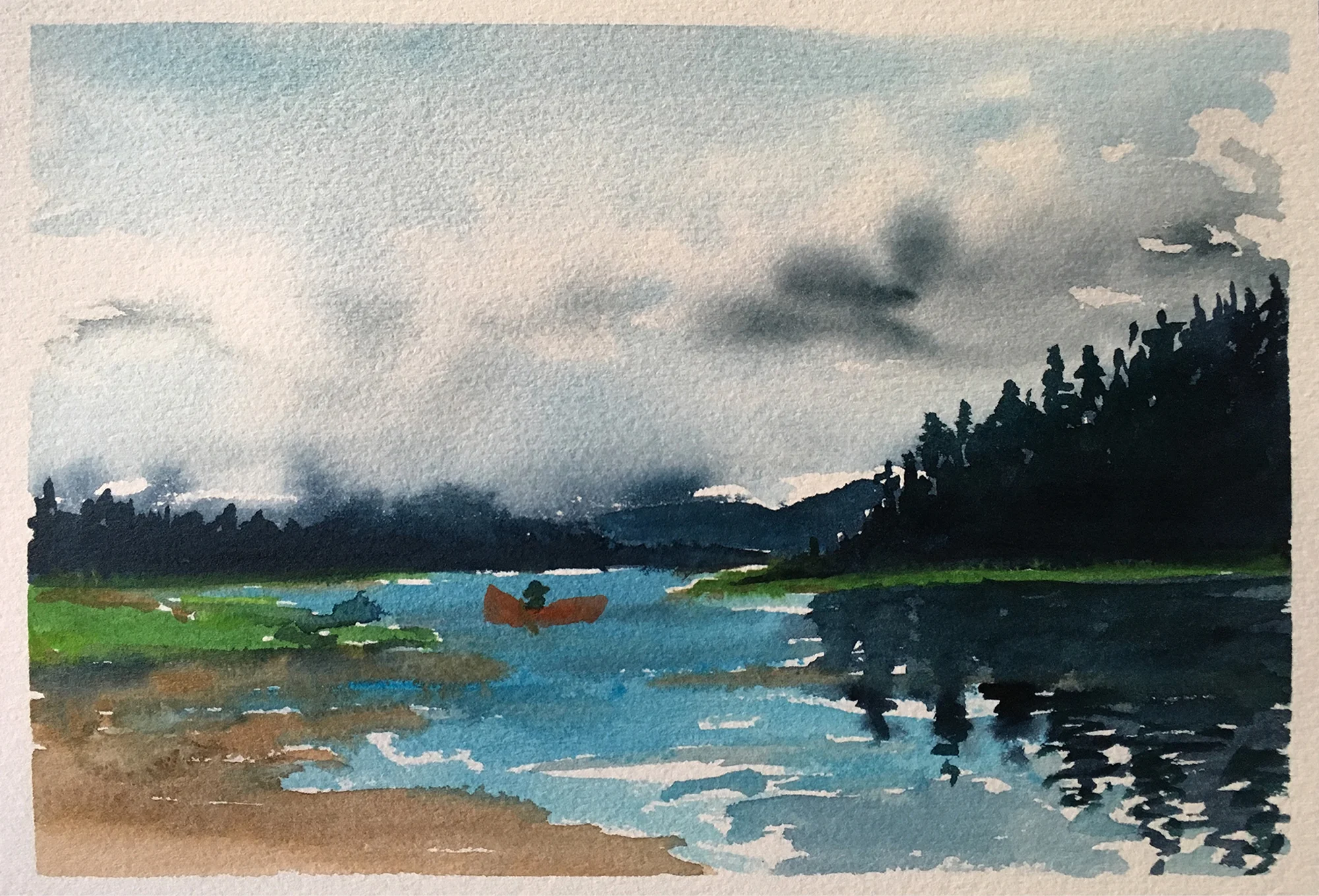 #153 - Canoe on the Snake River