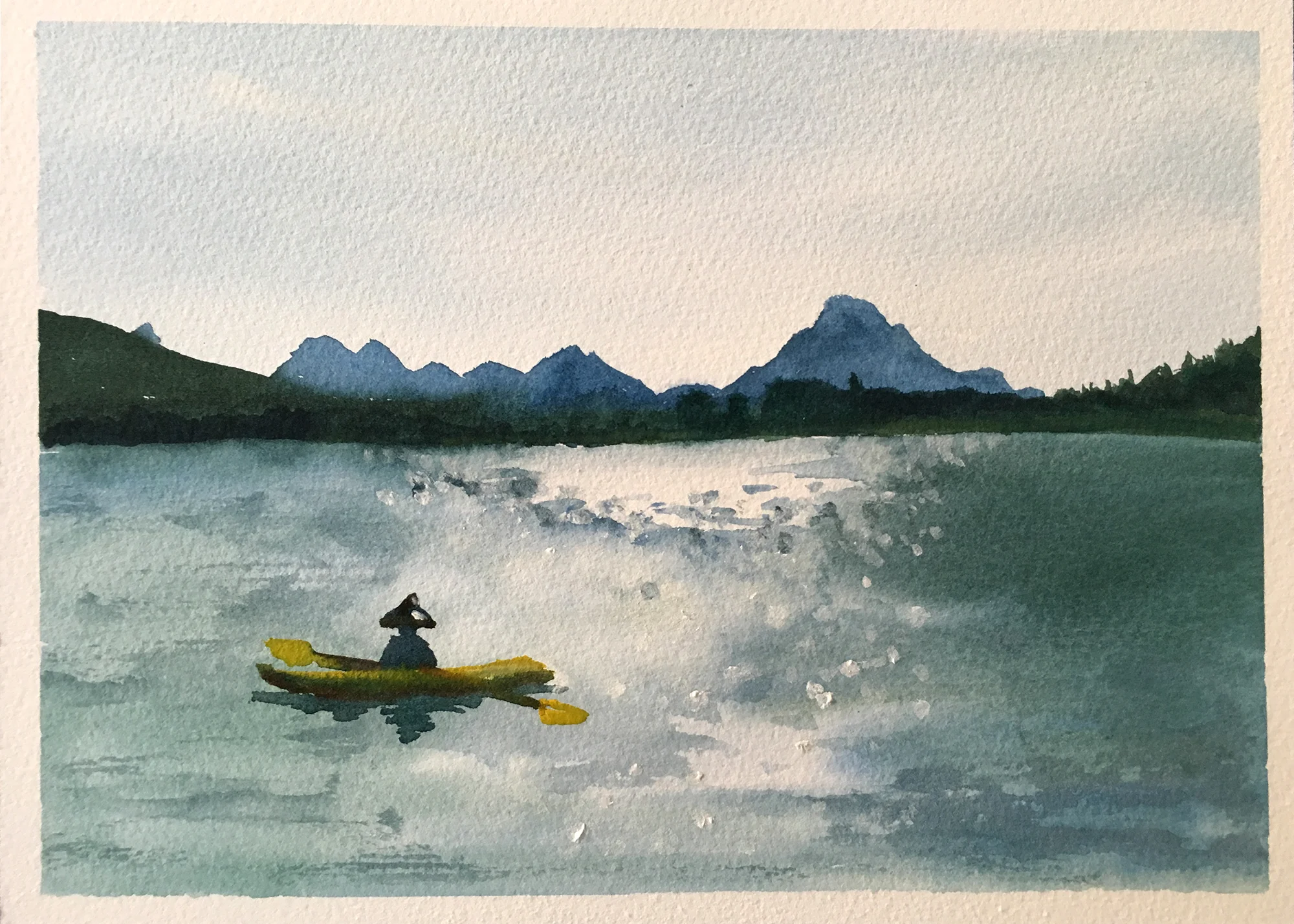#159 - Kayaker on the Oxbow