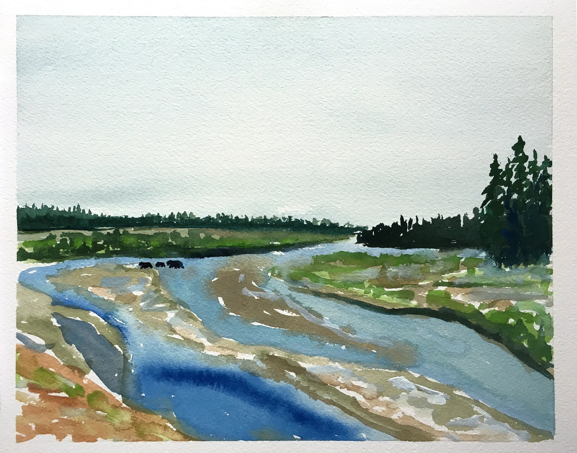 #184 - Grizzly 399 and Cubs Along Pacific Creek