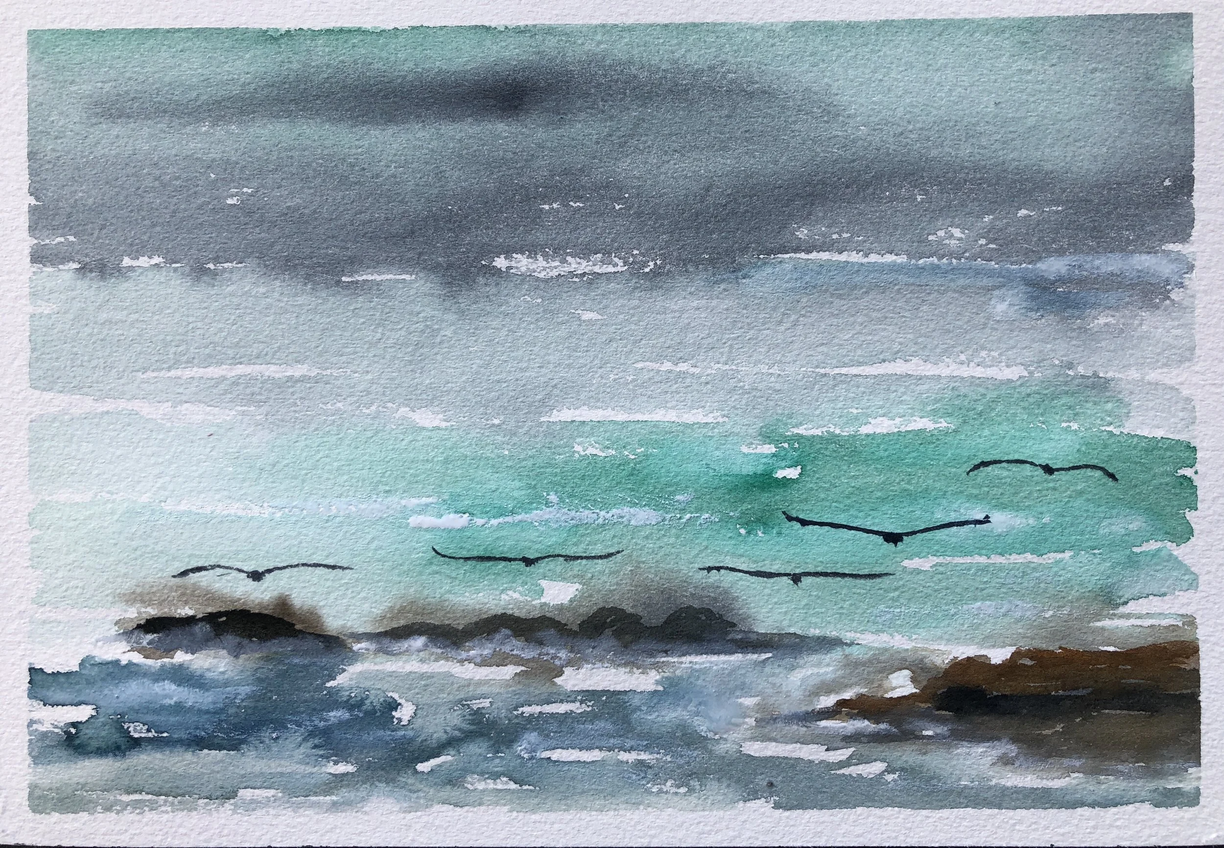 #218 - Pelicans Flying Back to Shore