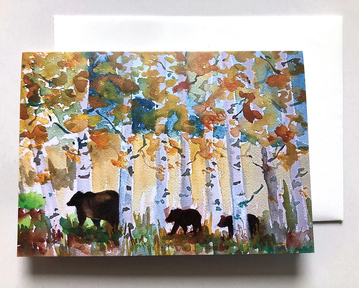 Grizzly 399 and Cubs - Greeting Cards 