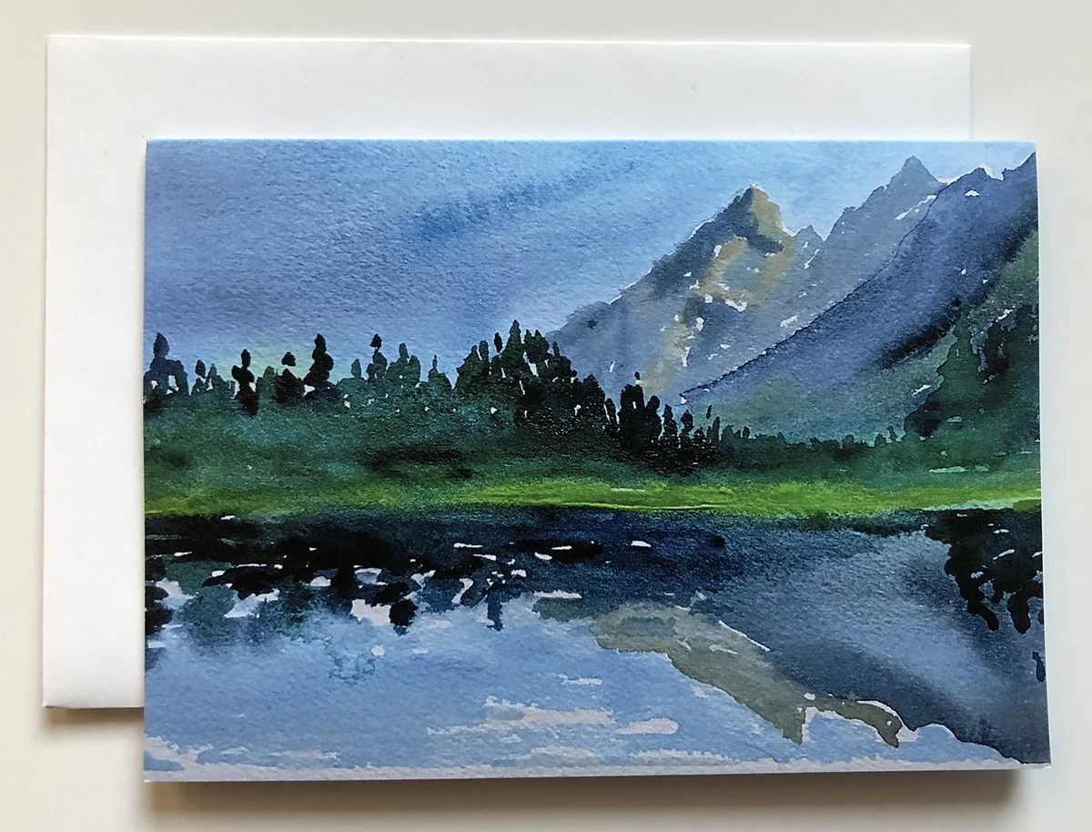 String Lake Reflection - Greeting Cards